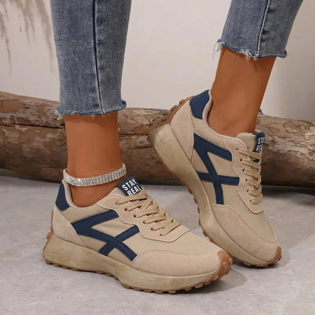 Stylish women's orthopedic sneakers, designed for all-day comfort and excellent foot support in a classic lace-up style.