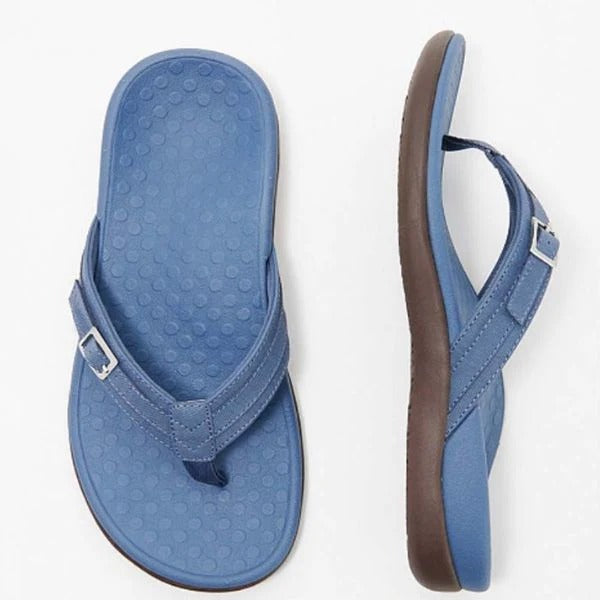 Orthopedic women's arch support flip-flops, designed for superior comfort and foot relief.