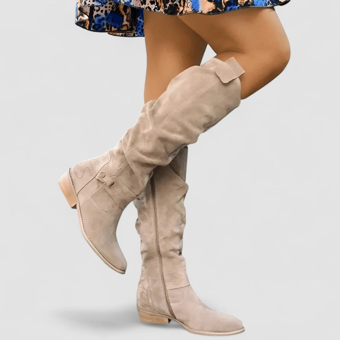 Women's Orthopedic Knee-High Boots for All-Day Comfort, perfect for casual winter wear.