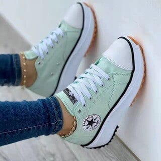 Stylish women's lace-up orthopedic sneakers, designed for long walks and daily casual comfort.