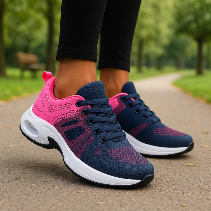 Women's orthopedic lightweight walking shoes for all-day comfort with arch support.