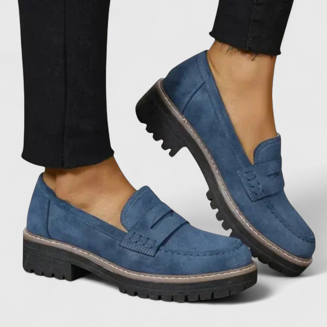 Comfortable women's loafers with arch support & foot relief. Orthopedic walking shoes for everyday comfort.