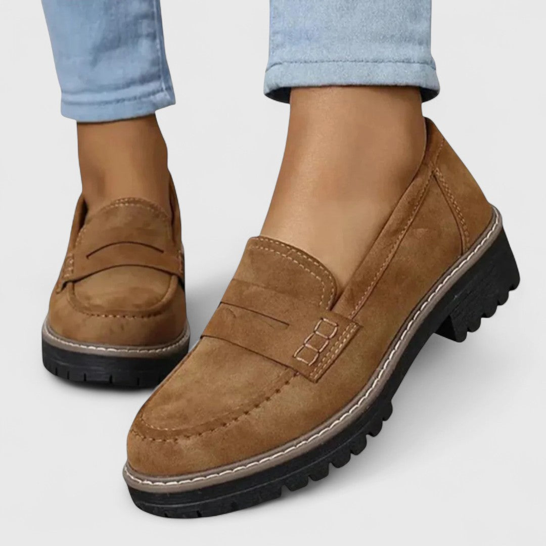 Chic women's loafers, classic style with orthopedic arch support. Perfect comfortable footwear for daily wear.
