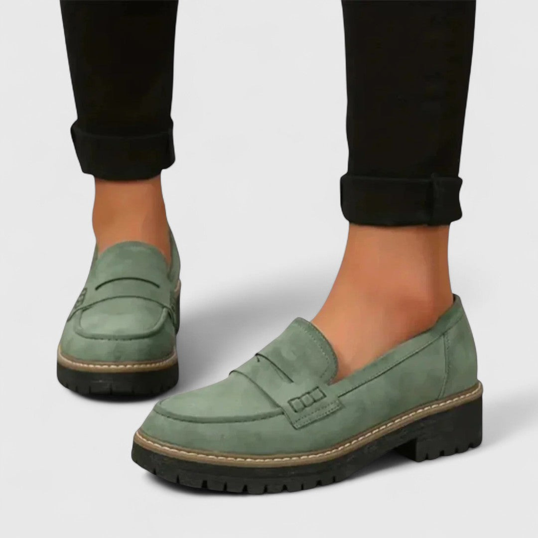 Supportive women's loafers for all-day comfort. Orthopedic slip-on shoes for foot relief & walking.