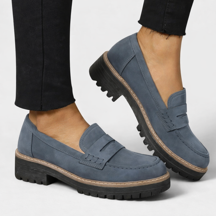 Stylish women's slip-on loafers. Orthopedic comfort, supportive arch, perfect for casual everyday wear & walking.