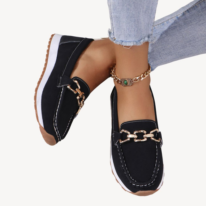 Comfort-focused women's orthopedic slip-on loafers, perfect for walking and all-day support.