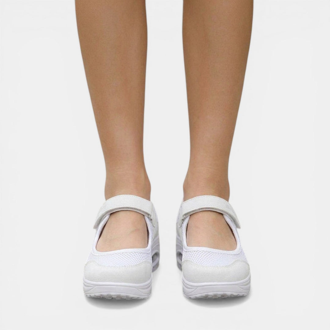 Platform Mary Jane women's orthopedic sneakers, offering comfort, active support & a subtle lift.