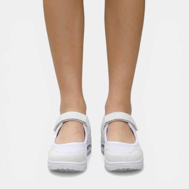 Platform Mary Jane women's orthopedic sneakers, offering comfort, active support & a subtle lift.