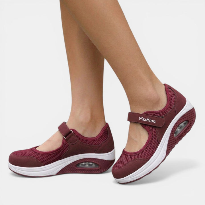 Stylish women's Mary Jane sneakers, orthopedic design for all-day comfort & active foot support.