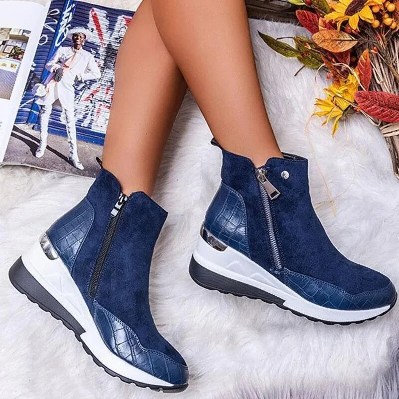 Women's orthopedic mid-height ankle boots, designed for ultimate comfort & support. Perfect for everyday wear.