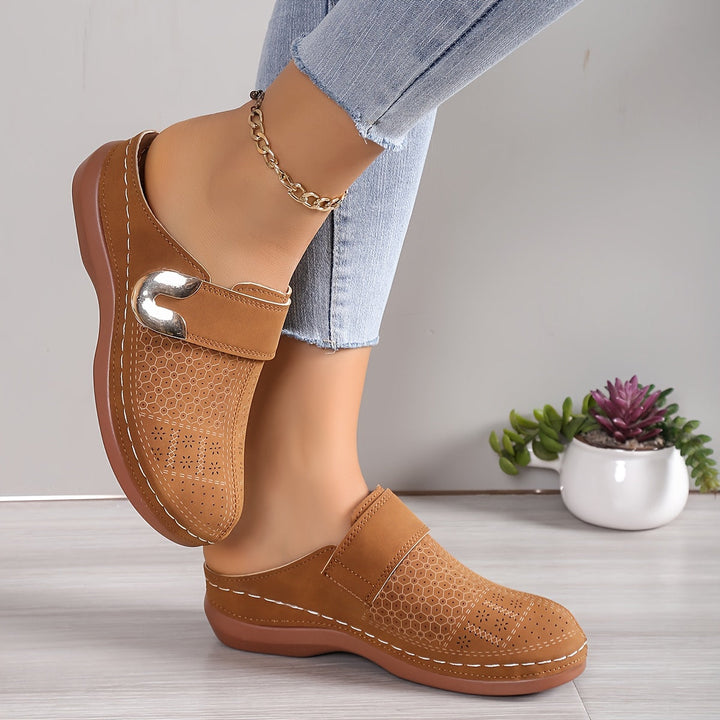 Ergonomic indoor women's orthopedic house shoes; non-slip sole for secure comfort.
