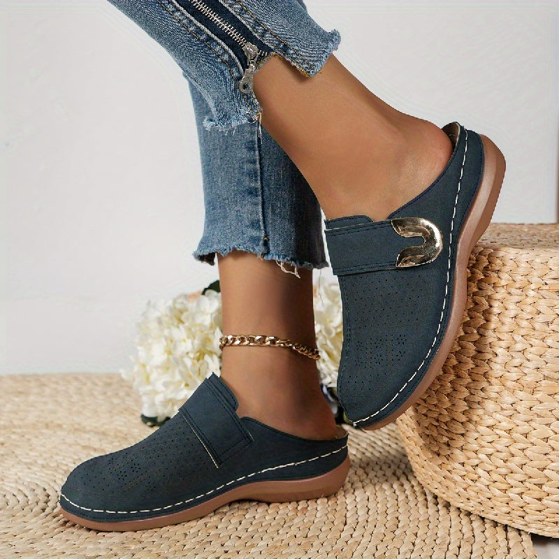 Comfortable women's orthopedic non-slip slippers, ideal for indoor footwear & foot support.
