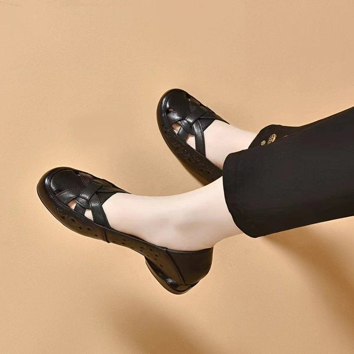 Casual women's orthopedic slip-on shoes. Perforated closed-toe design provides breathable comfort & support.