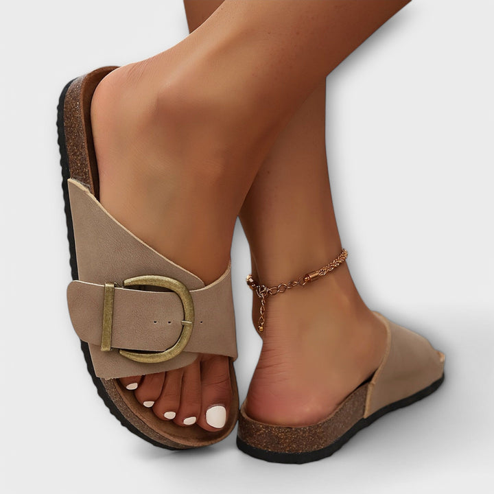 Black women's comfort sandals, orthopedic with adjustable straps, providing excellent arch support for daily wear.