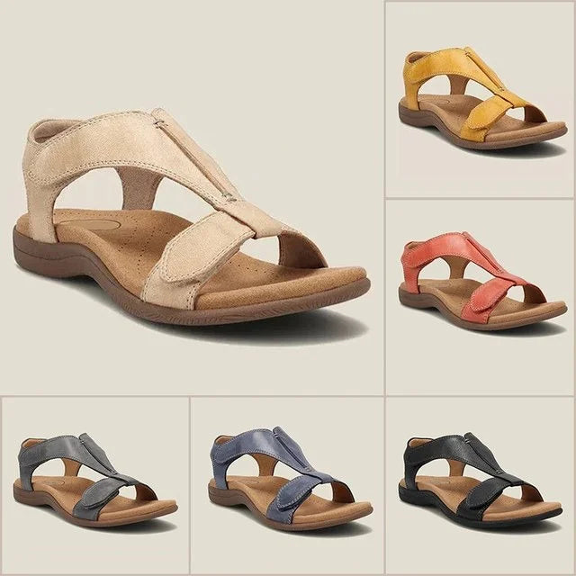 Stylish orthopedic sandals for women, designed for foot pain relief & all-day comfort with arch support.