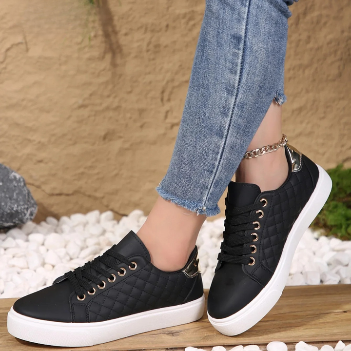 Elegant women's walking shoes, perfect for casual or office wear. Supportive arch for all-day comfortable walking.