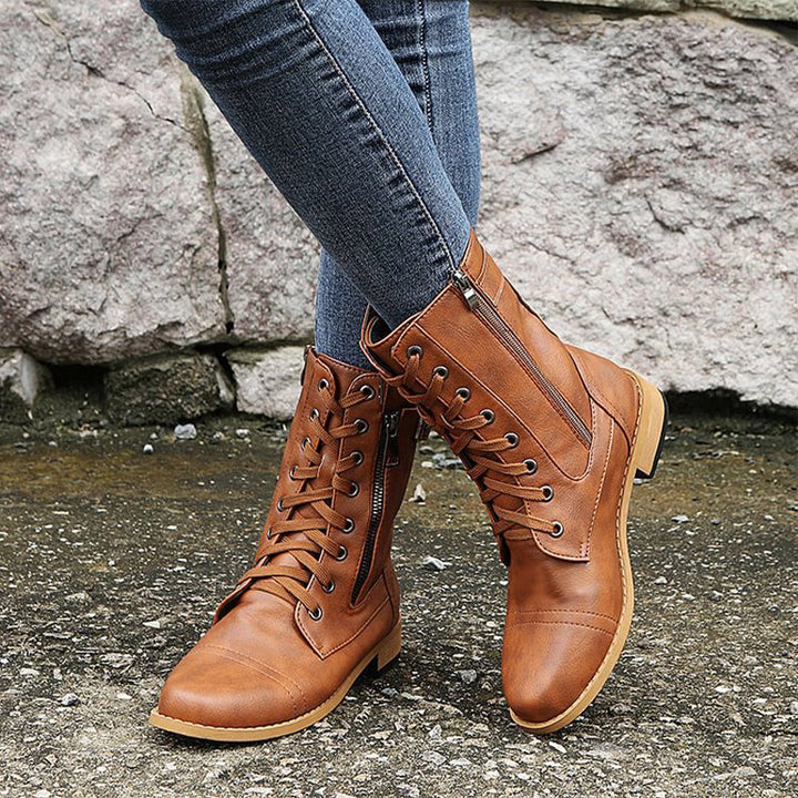 Stylish women's ankle boots with orthopedic support & practical side zipper.
