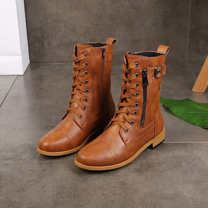 Durable women's orthopedic boots with side zip closure & arch support.