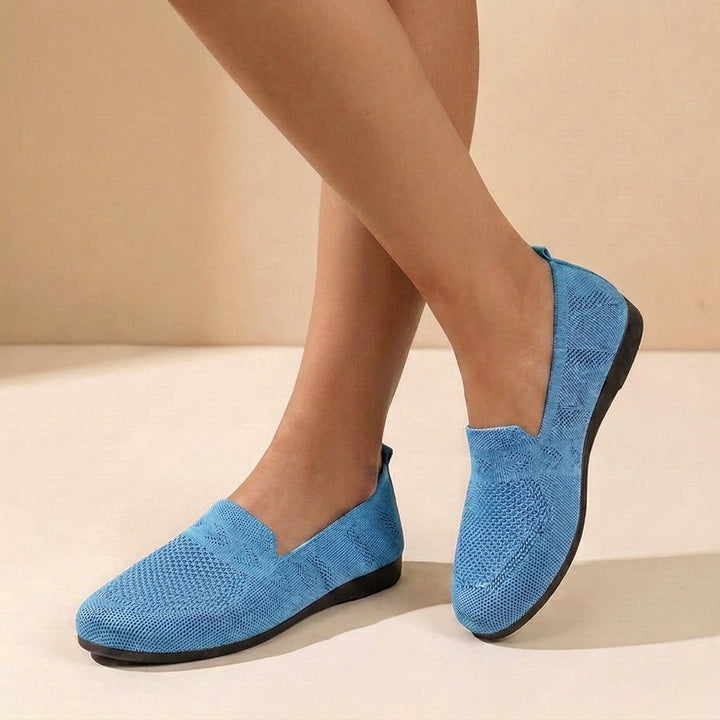 Supreme comfort women's orthopedic slip-on flats, round toe design for supportive daily casual wear.