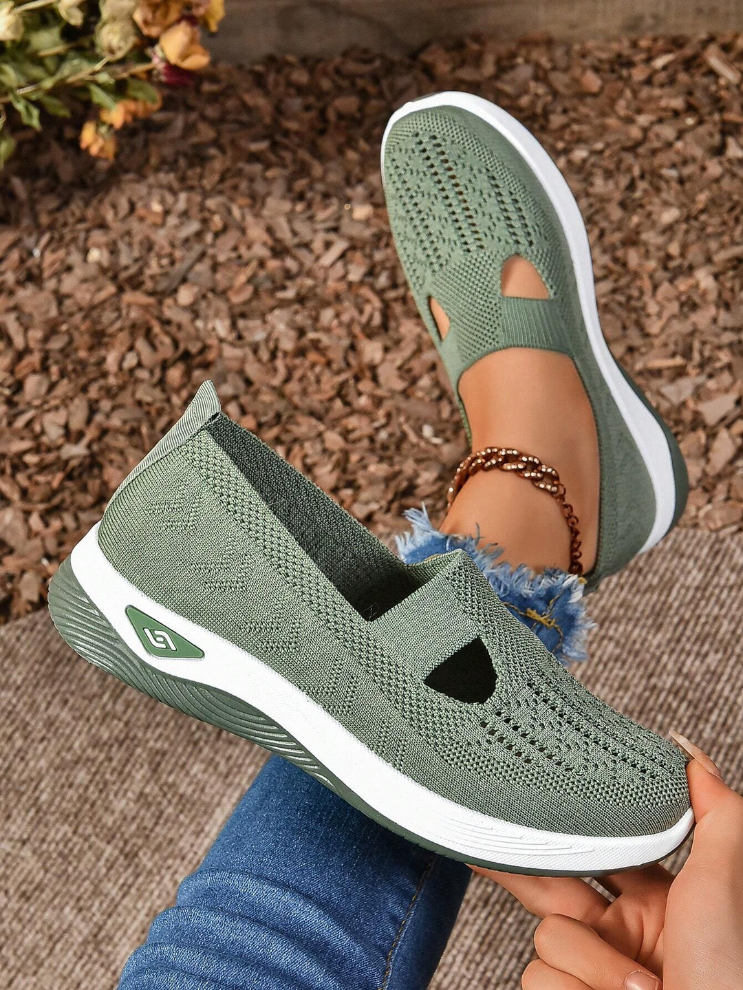 Women's orthopedic slip-on shoes, cushioned for all-day comfort & arch support.