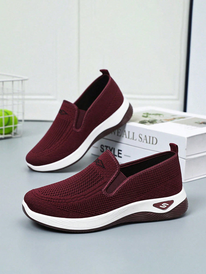 Comfortable women's mesh shoes, slip-on design with orthopedic arch support.