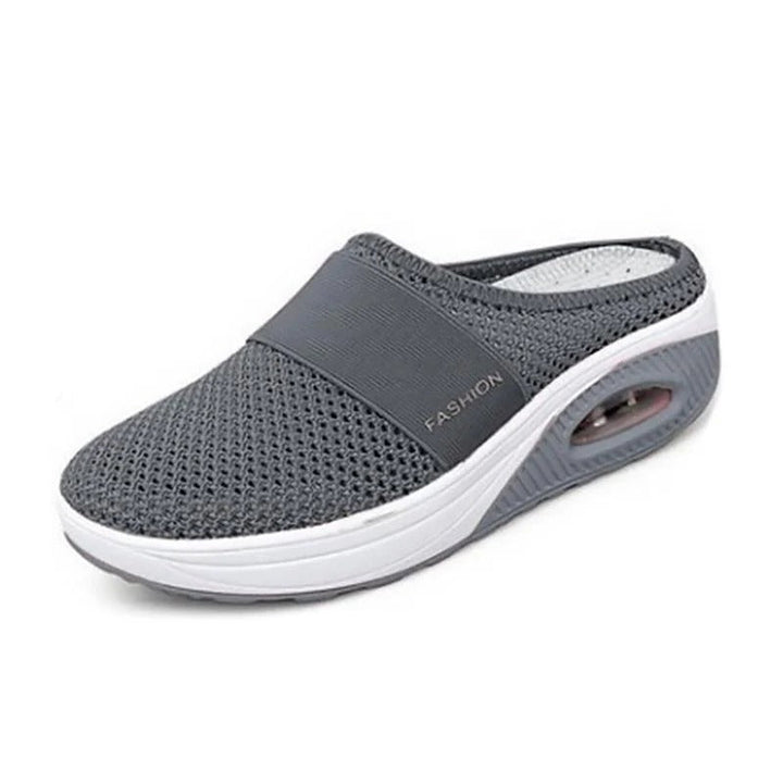 Durable non-slip sole on women's orthopedic walking shoes. Ergonomic & supportive footwear.