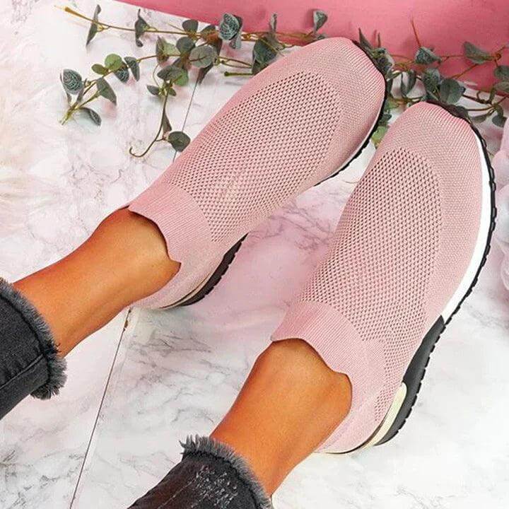 Easy-wear women's slip-on sneakers, orthopedic comfort shoes with arch support for effortless daily activities.