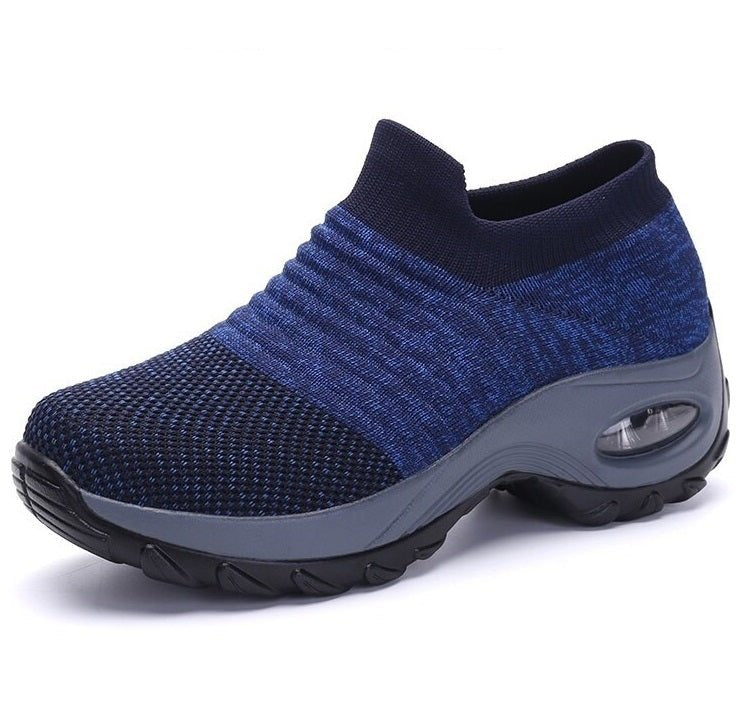 Women's athletic slip-on trainers, orthopedic design provides comfort & support for training and walking.