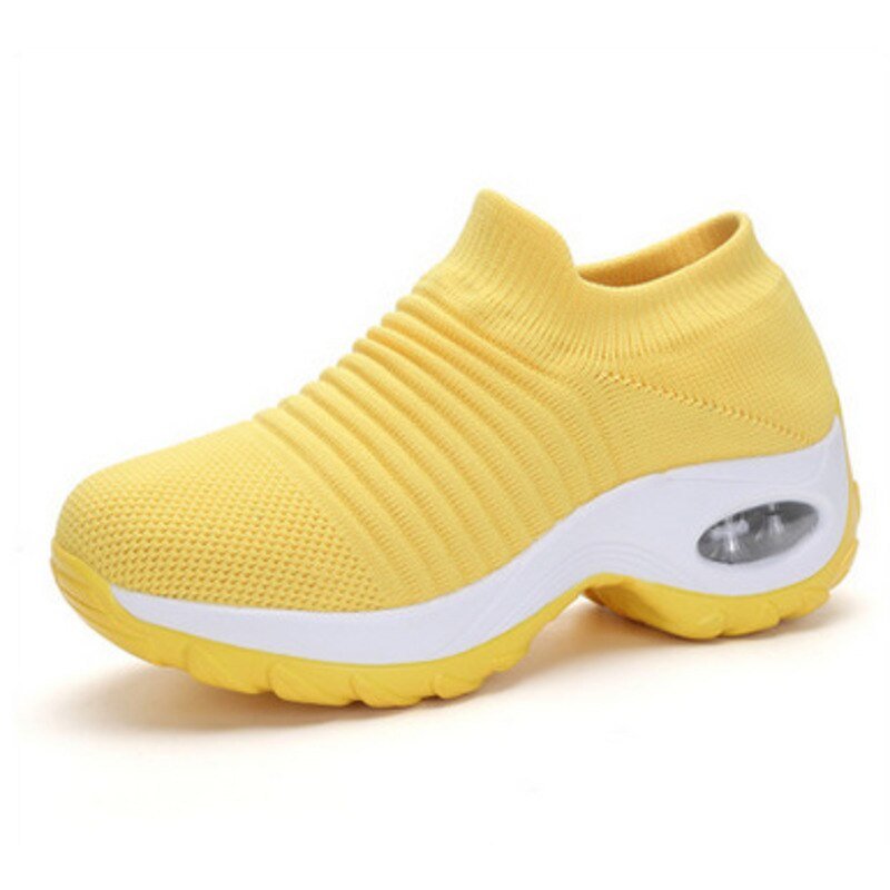 Women's comfortable orthopedic slip-on trainers with excellent arch support for walking and daily wear.