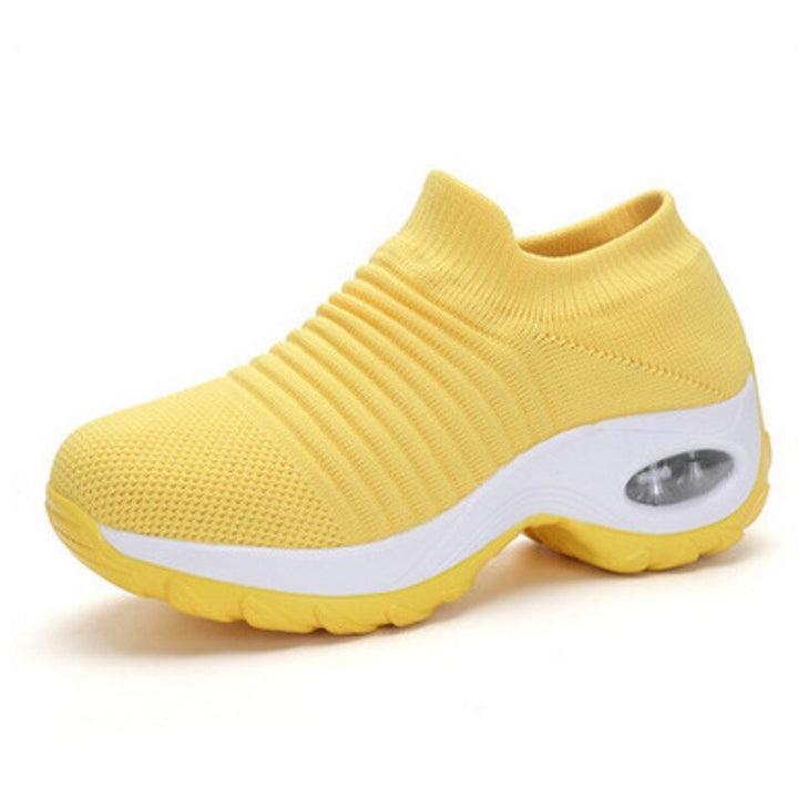 Women's comfortable orthopedic slip-on trainers with excellent arch support for walking and daily wear.