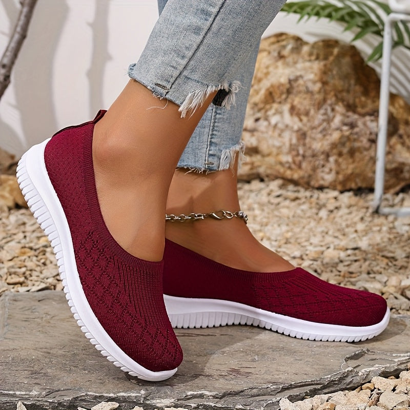 Breathable women's slip-on comfort sneakers, perfect for walking and casual summer wear.
