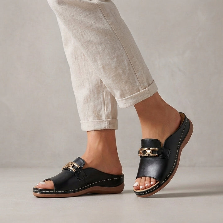 Supportive orthopedic wedge sandals for women, offering superior comfort for long summer days.