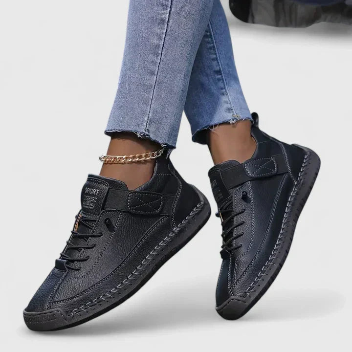 Women's comfortable orthopedic sneakers with strap closure, great for daily walking and arch support.