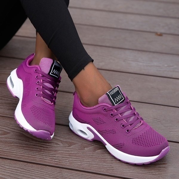 Women's ergonomic orthopedic lace-up sneakers, offering excellent support for comfortable daily wear & active lifestyles.