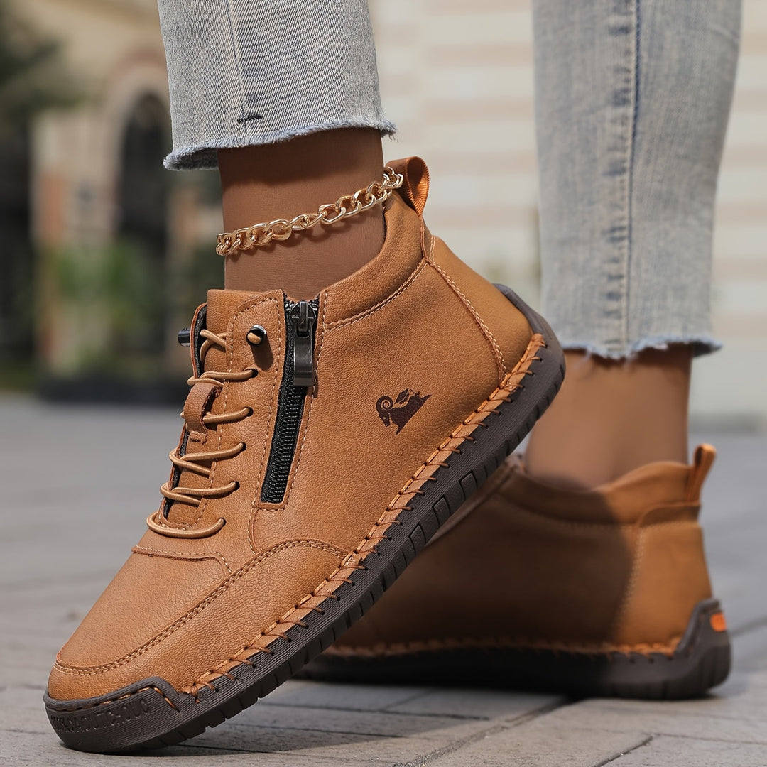 Flexible women's orthopedic walking shoes, non-slip for active comfort and mobility.