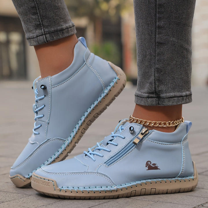 Comfortable women's sneakers with advanced orthopedic support for walking.