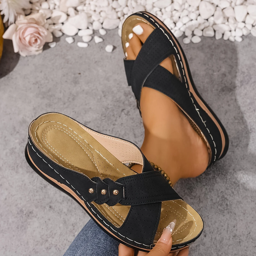 Women's stylish orthopedic wedge sandals for ultimate comfort. Perfect summer shoes with foot support & anti-slip.