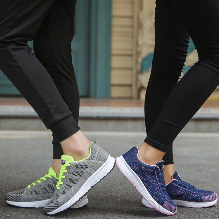 Comfortable women's orthopedic walking trainers, wide-fit, supportive and durable.