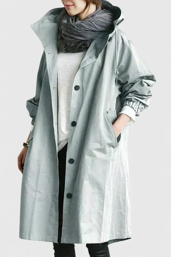 Women's oversized coat, stylish & comfortable, perfect for autumn/winter layering.