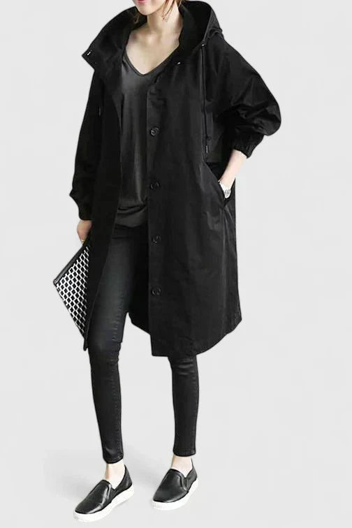 Autumn/winter women's oversized coat, comfortable for layering, stylish casual outerwear.