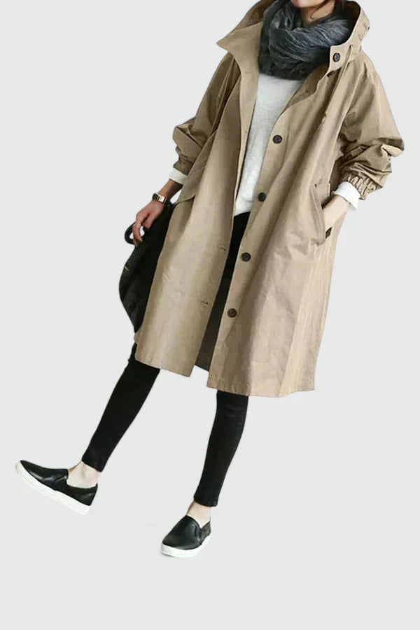 Cozy & stylish women's oversized coat, comfortable outerwear for versatile fashion.