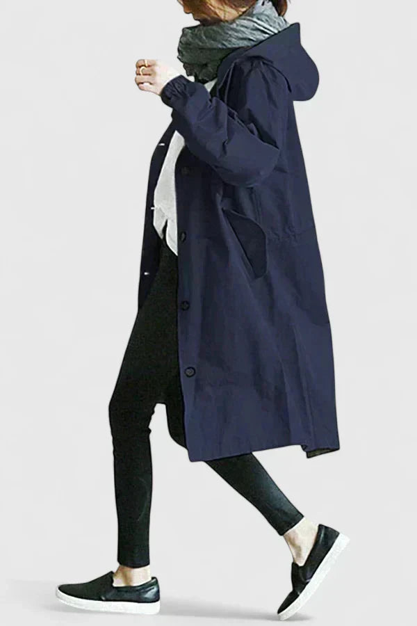 Fashionable women's oversized coat, comfortable & versatile for spring, autumn, winter.