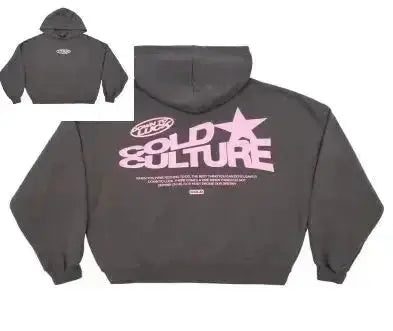 Stylish women's graphic oversized hoodie. Features a bold print, a versatile and comfortable streetwear top for any casual look.