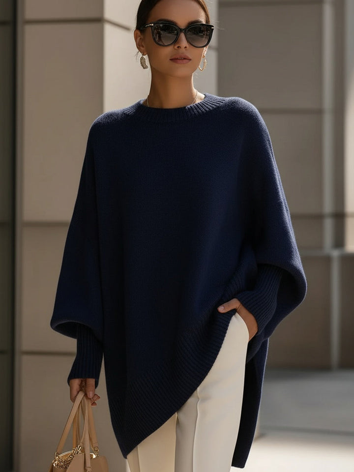 Comfortable oversized knit sweater for women. A cozy long sleeve fall essential, everyday style.