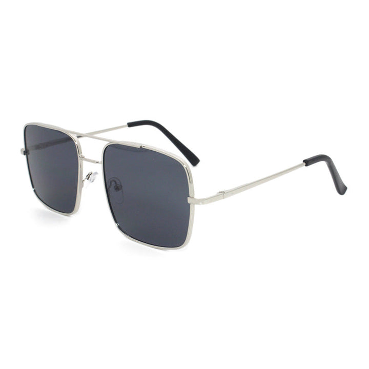 Elegant golden frame oversized square sunglasses for women, providing essential UV protection.