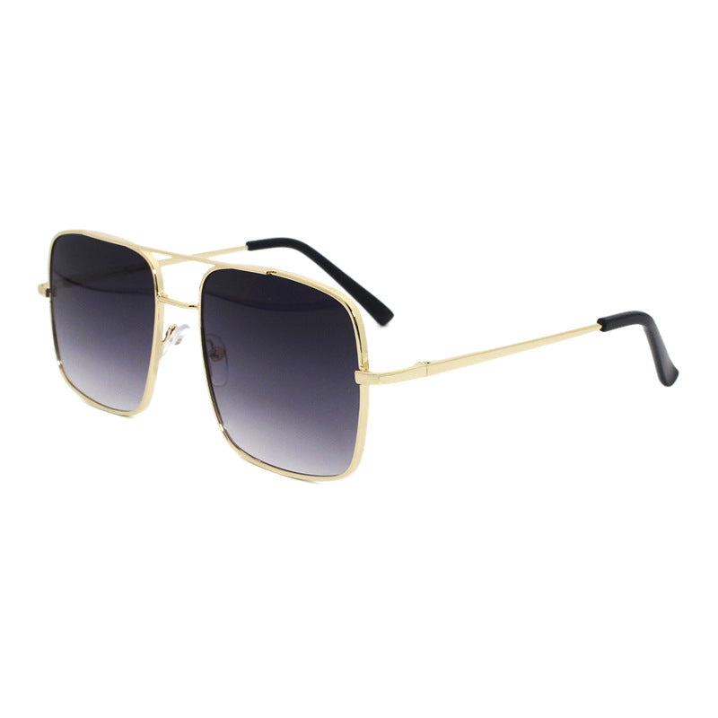 Golden frame women's oversized square sunglasses, comfortable and stylish UV protection.