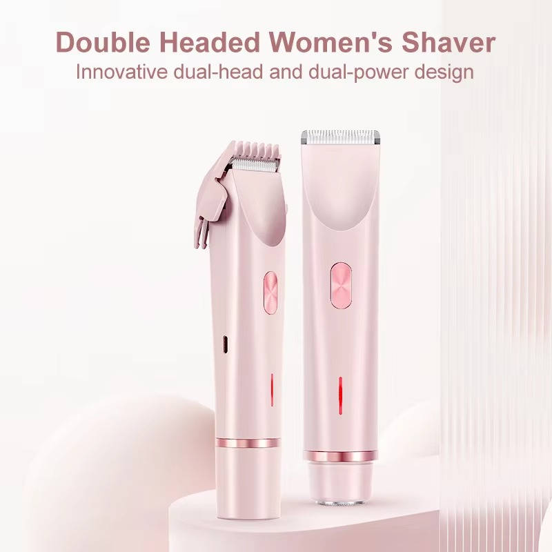Cordless women's bikini trimmer for smooth intimate grooming. Painless body & facial hair removal, waterproof design.