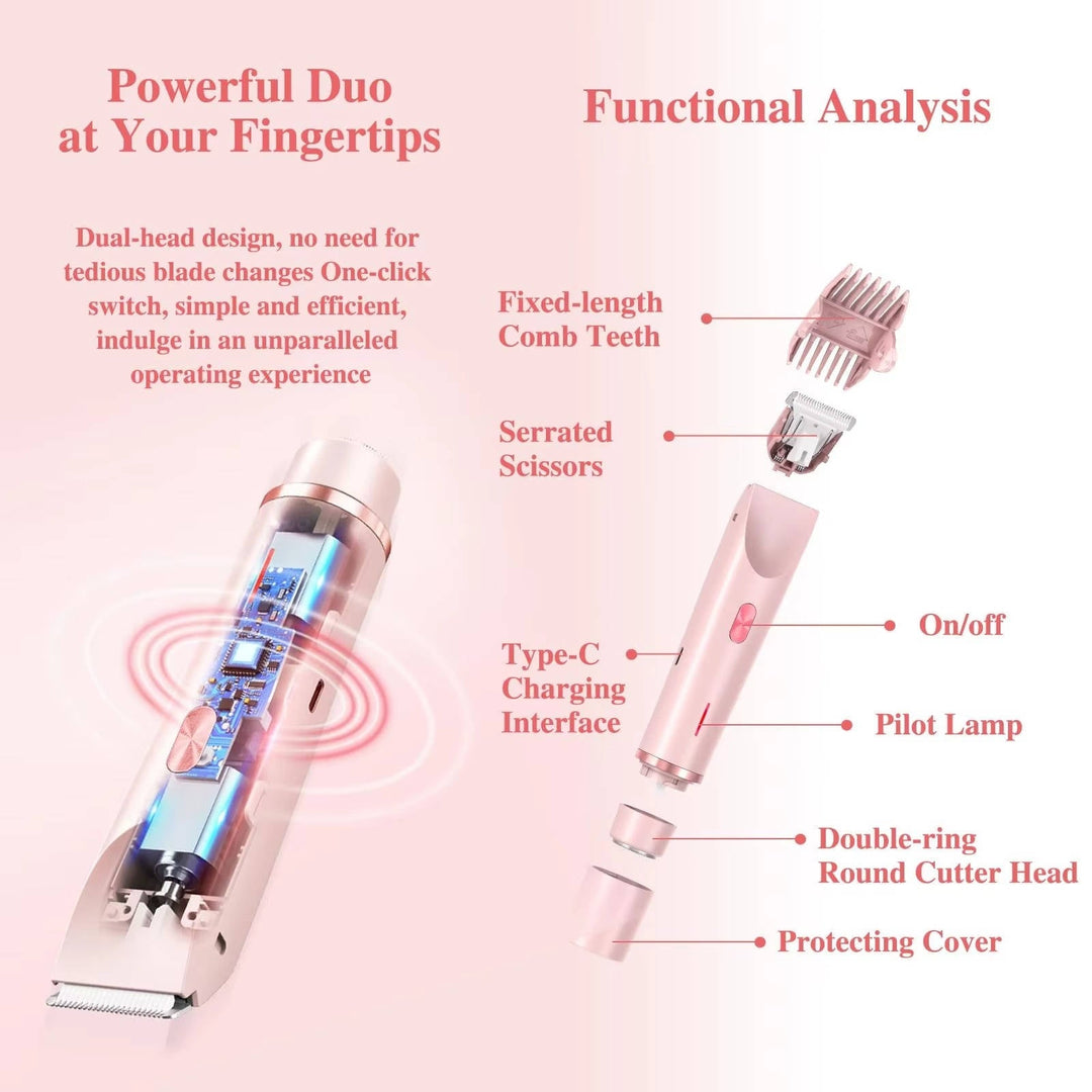 Smooth skin with this women's electric hair remover. Cordless & waterproof for painless bikini & full body trimming.