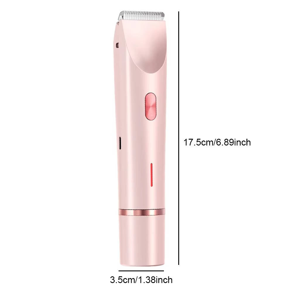 Painless women's body hair trimmer. Waterproof & quiet for comfortable intimate grooming. Smooth skin electric shaver.