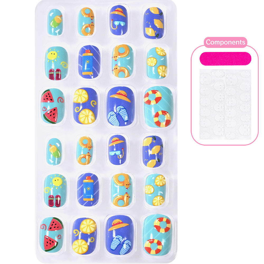 Professional look with easy cartoon press-on nails, vibrant & durable.